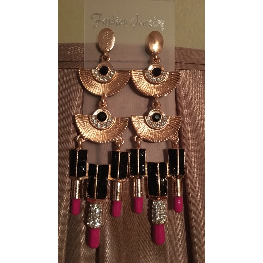 Long lipstick Earrings